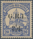 Deutsch-Neuguinea - Britische Besetzung: 1914/1915, 2½ Pfg. Auf 20 Pfg. Ultramarin, Weiter Aufdruck, - Duits-Nieuw-Guinea