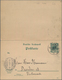 Deutsche Kolonien - Togo - Ganzsachen: 1899, Bedarfs- Und Portogerecht Verwendete Ganzsachenpostkart - Togo