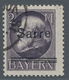 Deutsche Abstimmungsgebiete: Saargebiet: 1920, "2 Mk. Bayern/Sarre Mit Aufdruck-PLF II", Sauber Gest - Brieven En Documenten