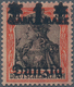 Danzig: 1920, 1 M. Auf 30 Pfg. Germania Mit Doppeltem Lilagrauem Netzunterdruck (Spitzen Nach Unten) - Other & Unclassified
