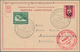 Sudetenland - Rumburg: 1938, ZEPPELIN-Sudetenlandfahrt Auf Ganzsachekarte Mit Aufdruck "Wir Sind Fre - Sudetenland