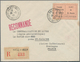Delcampe - Dt. Besetzung II WK - Frankreich - St. Nazaire: 1945, Drei R-Briefe Mit Geührenzetteln In Den Angege - Besetzungen 1938-45