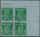 Dt. Besetzung II WK - Guernsey: 1942, 1/2 P. Grün Auf Bläulichem Papier Im Viererblock Aus Der Recht - Bezetting 1938-45