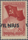 Dt. Besetzung II WK - Litauen: 1941, 80 K Dkl'bräunlichrot, Aufdruck 'VILNIUS' Nach Links Verschoben - Besetzungen 1938-45