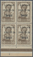 Dt. Besetzung II WK - Litauen - Zargrad (Zarasai): 1941 50k. Brown, Bottom Marginal BLOCK OF FOUR, W - Occupation 1938-45