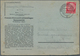 KZ-Post: 1941 (21.1.), 12 Pfg. Hindenburg Mit Stempel FÜRSTENBERG (Meckl.) Auf Vordruckbrief (Lajour - Briefe U. Dokumente