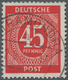 Alliierte Besetzung - Gemeinschaftsausgaben: 1946, Ziffer 45 Pf. Mit Wz. STEIGEND (statt Fallend), S - Sonstige & Ohne Zuordnung