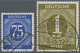 Alliierte Besetzung - Gemeinschaftsausgaben: 1946, Ziffern 75 Pf. Und 1 RM Mit Wz. STEIGEND (statt F - Other & Unclassified