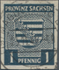 Sowjetische Zone - Provinz Sachsen: 1945 1 Pf. Schwärzlichgrünlichblau Mit WASSERZEICHEN 1 Y (Stufen - Andere & Zonder Classificatie