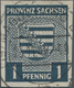 Sowjetische Zone - Provinz Sachsen: 1945 1 Pf. Schwärzlichgrünlichblau Mit WASSERZEICHEN 1 Y (Stufen - Sonstige & Ohne Zuordnung