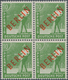 Delcampe - Berlin: 1949, Rotaufdruck, Komplette Serie In 4er-Blocks, Dabei Die Beiden Markwerte Aus Der Linken - Covers & Documents