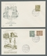 Delcampe - Berlin: 1956/58, "Berliner Stadtbilder I Und II", Komplett Auf Insgesamt Dreizehn FDC In Tadelloser - Covers & Documents