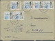 Berlin: 1966, 6 Stück 1 DM Fernmeldeturm Auf Postzustellungsauftrag In Berlin Gelaufen, Tolle MeF, K - Covers & Documents