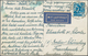 Französische Zone - Baden: 1948, 15 Pf Kobaltblau, Portogerechte EF Auf Luftpost-Postkarte Von BADEN - Andere & Zonder Classificatie