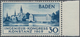 Französische Zone - Baden: 1949, 30 Pfg. Kontanz II, Postfrisches Randstück, Tadellos Und Unsigniert - Andere & Zonder Classificatie