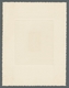 Saarland (1947/56): 1954, "10 + 5 Fr. Volkshilfe Violett" Als "Epreuves Des Artists" Auf Ungummierte - Covers & Documents