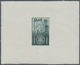 Saarland (1947/56): 1955, 15 Fr. Rotary-Club, Geschnittener Stichtiefdruck-Probedruck In Russischgün - Brieven En Documenten