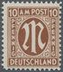 Bizone: 1945/1946, AM Post Deutscher Druck, 10 Pfg. Orangebraun Auf Alfelder Papier, Gez. 11½, Postf - Sonstige & Ohne Zuordnung