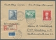 Bizone: 1949, "Goethe" Komplett Mit Ersttagsstempel KARLSRUHE 15.8.49 Auf R-Brief Nach Kosntanz In S - Sonstige & Ohne Zuordnung