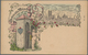 Ansichtskarten: Vorläufer: 1888 Ca., MÜNCHEN Panoramaansicht Und Amor, Ungebrauchte Kolorierte Vorlä - Unclassified