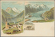 Ansichtskarten: ALPEN-POSTKARTE, Komplette 12er Serie, Kolorierte Lithographien Um 1900, Sign. Heubn - 500 Postcards Min.