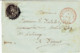 Lettre De Pilippeville (P96) Vers Dinant Du 9/04/1851 COB IOA  9/12 - 1858-1862 Medaillons (9/12)