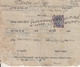 Kishangarh State  1940's Cheque With  1A  Postage & Revenue Stamp  #  24370  D Indien Inde India - Kishengarh