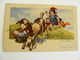 BUONA PASQUA  JOYEUES  PAQUES Signed Castelli POSTCARD  USED  CIRCULE'  CONDITION PHOTO FORMATO PICCOLO - Pasqua