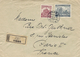 1942- Reg. Cover From Prag To Paris - Back, Censure Allemande From Francfort - Lettres & Documents