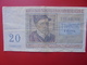 BELGIQUE 20 FRANCS 1956 CIRCULER (B.5) - 20 Franchi