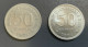 INDONESIA 2 Monete 50 Rupiah Del 1971 - Indonesia