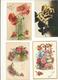 Delcampe - CPA, Lot De 36 Cartes Fantaisies Florales - Autres & Non Classés