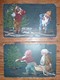 CPA / Lot De 2 Cartes Postales Anciennes / Nains De Noël Illustrateur TM - Paintings