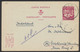 EP Au Type 2F50 Lilas Type Exportation De 3 De Eupen (1953) Vers L'Allemagne. Texte Au Verso - Cartes Postales 1951-..