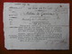 BILLET DE GARNISON ARLES 1817 - Documents Historiques