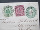 Belgien 1892 GA Umschlag U2 Mit 2 Zusatzfrankaturen MiF Verschiedener Ausgaben! Bruxelles Nach Berlin Mit Ak Stempel - Buste-lettere