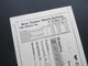 USA 1911 Ganzsache Mit Zusatzfrankatur NY - Lübeck Bedruckte Karte New Yorker Staats-Zeitung Quittung über 5 Dollar - Brieven En Documenten