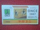 CUPÓN DE ONCE SPANISH LOTTERY CIEGOS SPAIN LOTERÍA ESPAÑA BLIND 87 TOROS BULLFIGHTING CORRIDA TORERO ALGUACILILLOS RUEDO - Billetes De Lotería