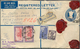 Indien - Ganzsachen: 1954/1961, Group Of Nine Uprated Registered Stationery Envelopes 6a. Blue (6), - Non Classés