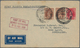 Indien - Flugpost: 1929-1947 Collection Of 50 Airmail Covers And Postcards Including A Lot Of Mail F - Posta Aerea