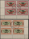 Jemen: 1954, Provisionals, Eight Issues With Overprints "airplane And Year Date" (8b.,10b., 14b., 18 - Yemen