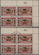 Jemen: 1954, Provisionals, Eight Issues With Overprints "airplane And Year Date" (8b.,10b., 14b., 18 - Yemen