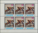 Jemen - Königreich: 1970, Paintings With Horses, 3000 Sets In Minature Sheets Of Six Stamps Per Valu - Yemen