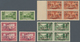 Libanon: 1926, Refugee Relief Overprints, MNH Lot Of Overprint Varieties: Maury Nos. 64c (2), 65b Bl - Liban