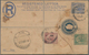 Malaiische Staaten - Straits Settlements: 1920's-30's: Group Of 22 Postal Stationery Registered Enve - Straits Settlements