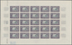 Marokko: 1949/1956, IMPERFORATE COLOUR PROOFS, MNH Assortment Of Seven Complete Sheets (=175 Proofs) - Oblitérés