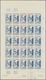 Marokko: 1949/1956, IMPERFORATE COLOUR PROOFS, MNH Assortment Of Ten Complete Sheets (=250 Proofs), - Gebraucht