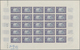 Marokko: 1949/1956, IMPERFORATE COLOUR PROOFS, MNH Assortment Of Ten Complete Sheets (=250 Proofs), - Usados