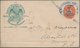 Mexiko - Ganzsachen: 1891/98, One Commercially Used Uprated Postal Stationery Lettercard Sent By Reg - Mexiko