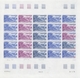 Delcampe - Neukaledonien: 1969/1975, IMPERFORATE COLOUR PROOFS, MNH Collection Of 58 Complete Sheets (=1.405 Pr - Ongebruikt